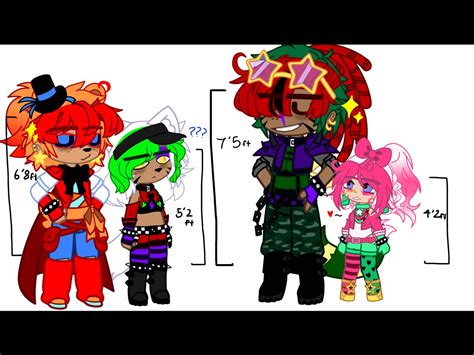 Five Nights At Freddys Height Chart Fnaf Characters Fnaf Drawings