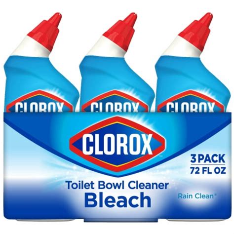 Clorox Toilet Bowl Cleaner With Bleach Rain Clean 24 Ounces 3 Pack Kroger