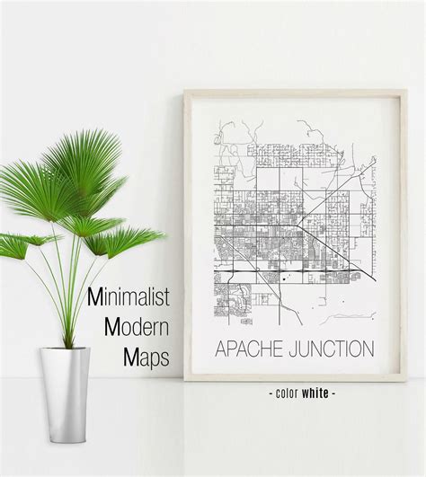 Apache Junction Arizona Apache Junction AZ Map Apache - Etsy