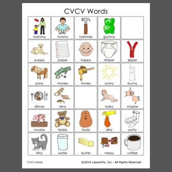 Cvcv Words