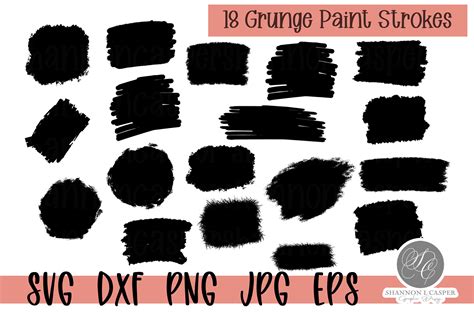 Paint Brush Strokes SVG Sublimation Graphic By Shannon Casper