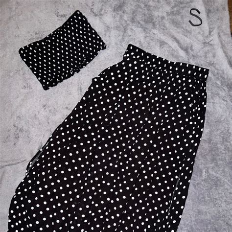 Skirts Xss Black White Polka Dot Maxi Skirt Set Poshmark