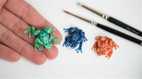 How To Sculpt A Miniature Frog In Polymer Clay Art Sculpture