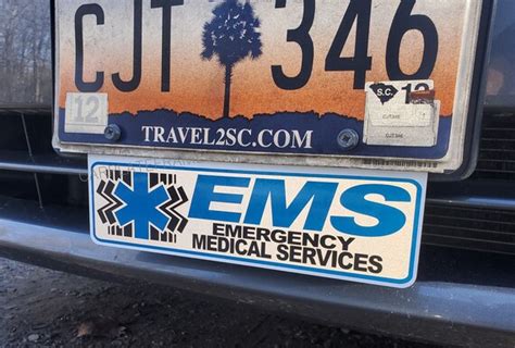 Bottom Mount Ems License Plate Reflective Metal Etsy