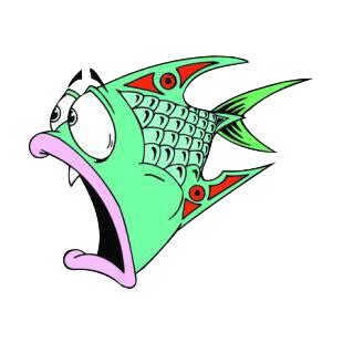 Scared fish fish decals, decal sticker #6213