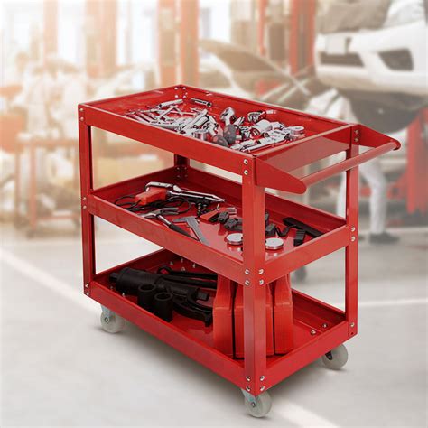 Tool Storage Heavy Duty Durable Garage Trolley Workshop 3 Tier On OnBuy