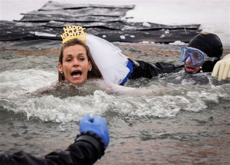 Revellers Across The Country Plunged Into The New Year With A Polar