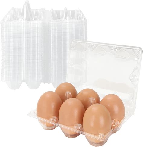 Amazon DAJAVE 100 Pack Plastic Egg Cartons Clear Egg Cartons