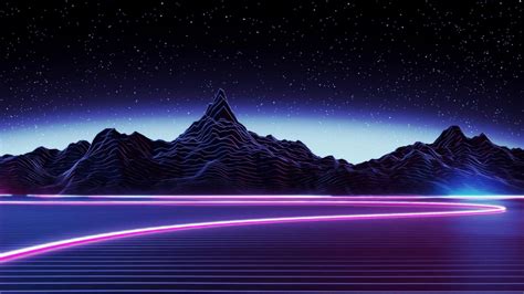 Free download Desktop Neon Mountain Wallpaper Dark Aesthetic Wallpaper ...