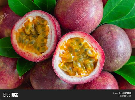 Fresh Passion Fruit On Image And Photo Free Trial Bigstock