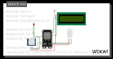 ESP32 DHT PIR Sensors Wokwi ESP32 STM32 Arduino Simulator