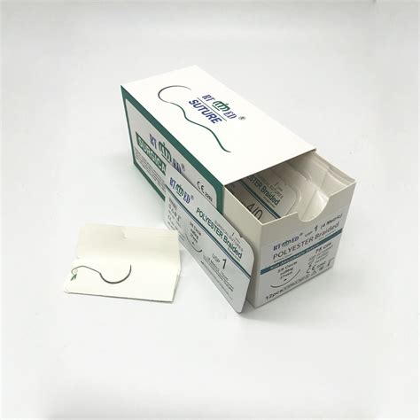 Non Absorbale Polyester Braided Surgical Suture With Needle For Surgery