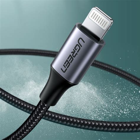 Кабел Ugreen MFI USB C към Lightning Power Delivery 3A 480 Mbps 1m