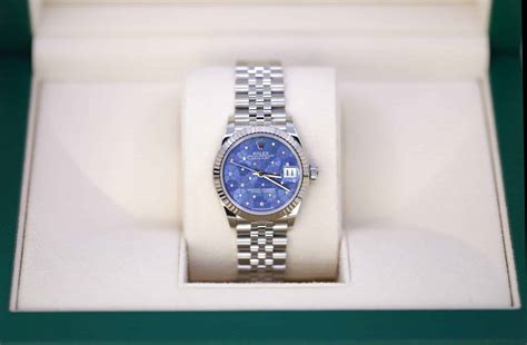 Rolex Datejust 278274 0036 Azzuro Blue Floral Motif Diamond Set Dial