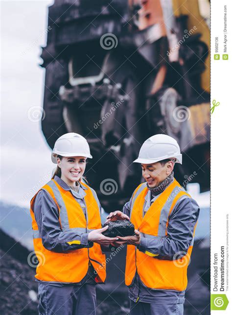 Coal mining workers stock photo. Image of industry, opencast - 95602136