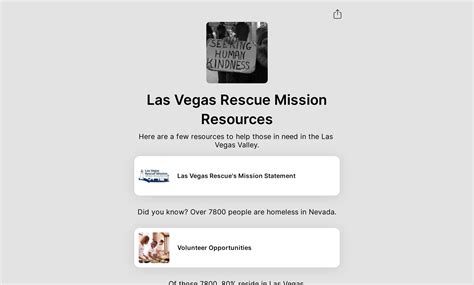 Las Vegas Rescue Mission Resources' Flowpage