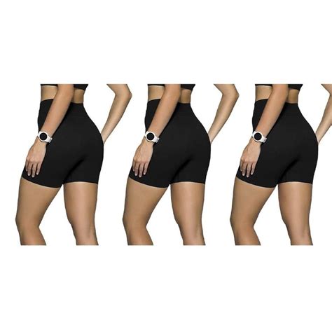 Kit Shorts Selene sem Costura Feminino 3 unidades em Promoção