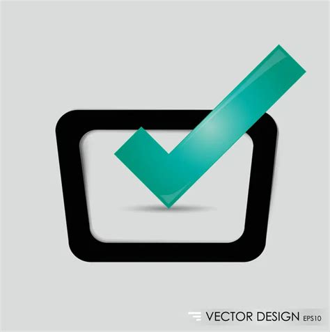 Casilla De Verificaci N Con Marca Verde Ilustraci N Vectorial