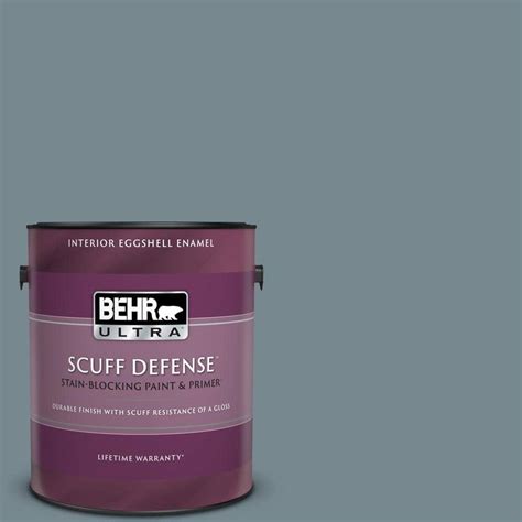 BEHR ULTRA 1 gal. #N470-5 Norwegian Blue Extra Durable Eggshell Enamel ...