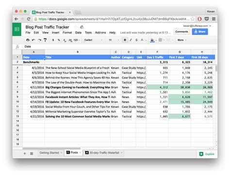 Marketing Tracker Template