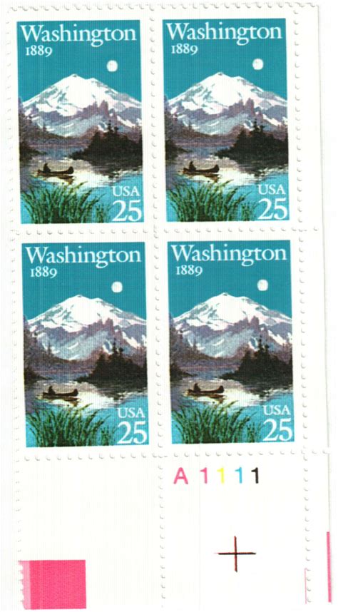 2404 1989 25c Washington Statehood Mystic Stamp Company