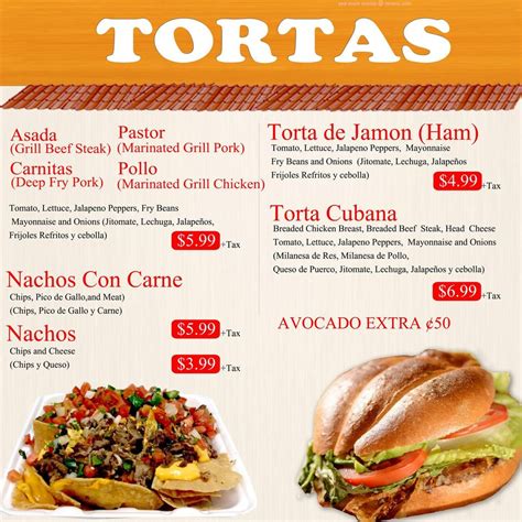 Online Menu Of La Carreta Supermarkets Restaurant Orange California