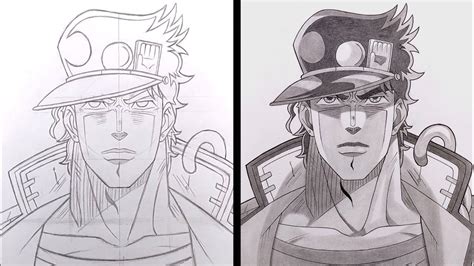 How to Draw Jotaro Kujo - Jojo's Bizarre Adventure - YouTube