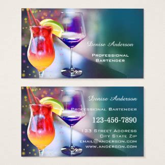 Bartending Business Cards & Templates | Zazzle