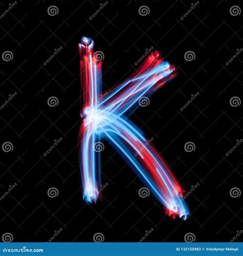 Letter K of the Alphabet Made from Neon Signs Stock Image - Image of ...