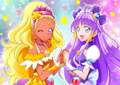 Kaguya Madoka Amamiya Elena Cure Selene And Cure Soleil Precure And