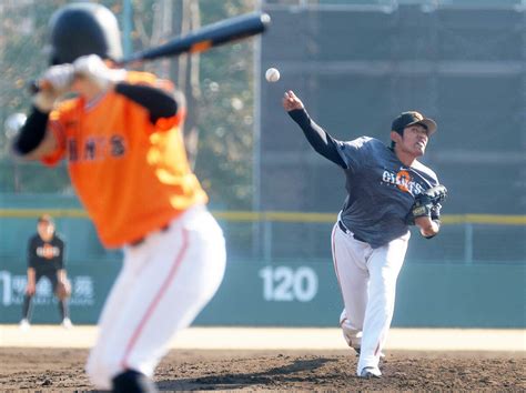 【巨人】井納翔一氏が1回無失点2奪三振球団職員と女子チームが交流試合 スポーツ報知