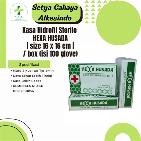 Jual Kasa Hidrofil Steril Hexa Husada Ukuran X Cm Box Isi