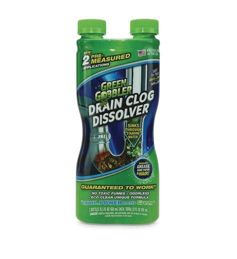 Green Gobbler Drain Clog Dissolver And Cleaner Biodegradeable X