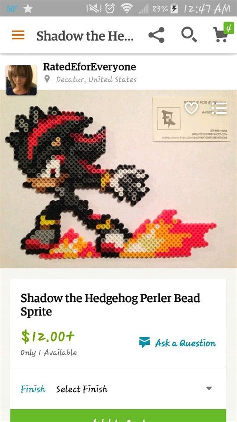 Shadow In Pearler Bead Patterns Perler Bead Patterns Perler