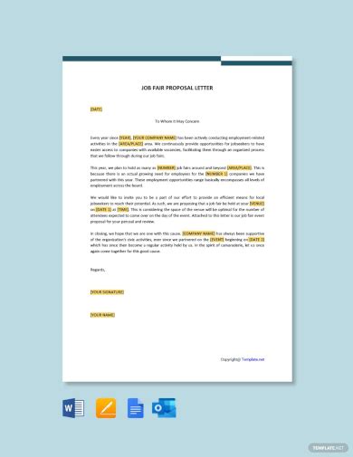 Free Sample Job Proposal Letter Templates In Pdf Ms Word