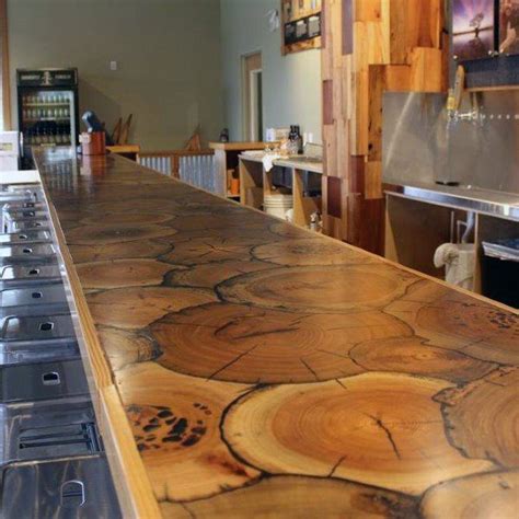 Wood Stump Epoxy Rustic Home Bar Top Ideas Into The Woods Pallet Wood