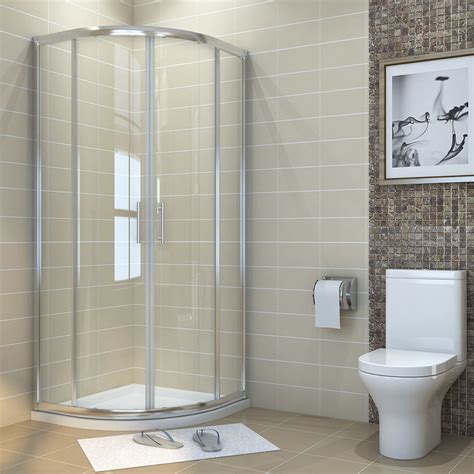 900 X 800 Mm Sliding Door Quadrant Shower Cubicle Enclosure Elegant