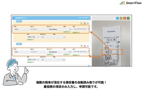 Smartflow経費精算、ai Ocr機能のアップデートで複数の税率が混在する領収書の自動読み取りが可能に｜vebuin株式会社のプレスリリース