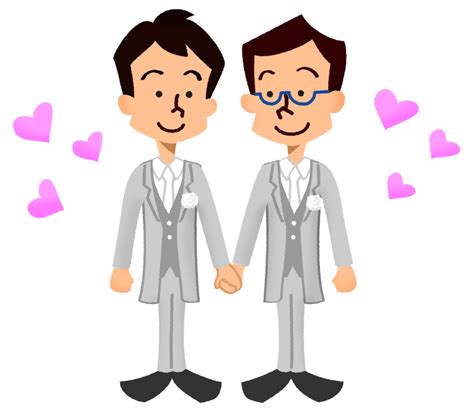 同性婚（男性）の無料イラスト フリーイラスト素材集 ジャパクリップ