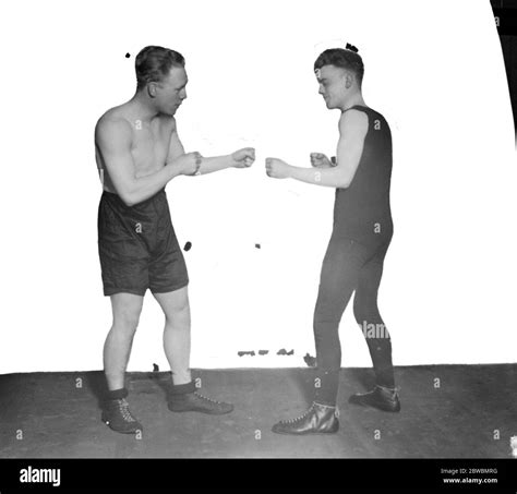 Boxers Albert Rogers Left And Teddy Baker 1925 Stock Photo Alamy