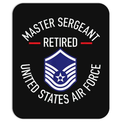 Custom Master Sergeant Retired Air Force Military Retirement Mousepad