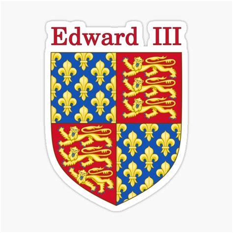 King Edward Iii Royal Arms Version I Sticker For Sale By Mangabear Redbubble