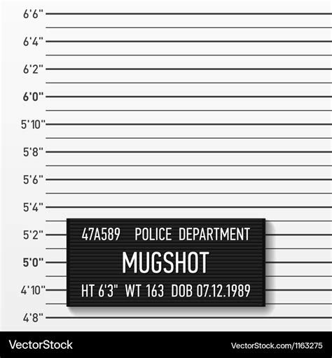 Police Mugshot Royalty Free Vector Image VectorStock