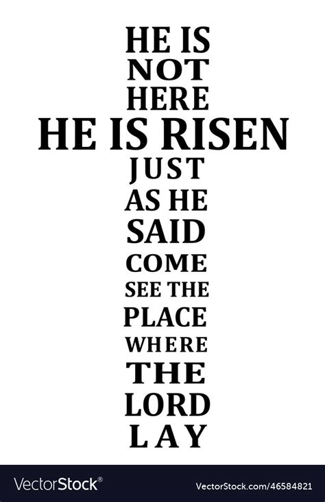 He is risen Royalty Free Vector Image - VectorStock