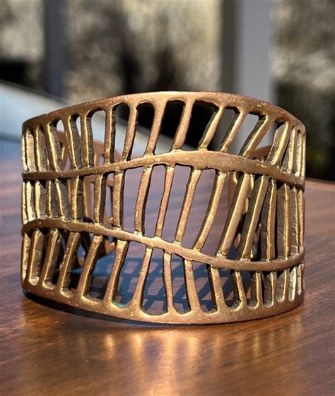 Minimalist Copper Cuff Gem