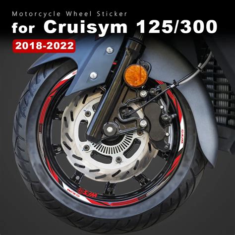 Adesivo Ruota Moto Impermeabile Per SYM Cruisym 300 125 Accessori