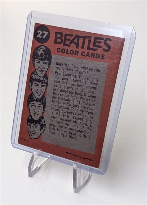 1964 O Pee Chee Beatles Color Cards 27 Rare Canadian Version Ebay