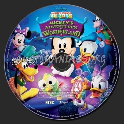 Mickey Mouse Clubhouse: Mickey's Adventures in Wonderland dvd label ...