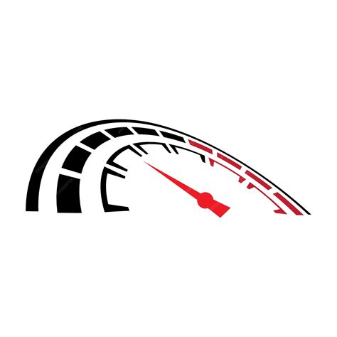 Premium Vector Speed Logo Design Silhouette Speedometer Symbol Icon