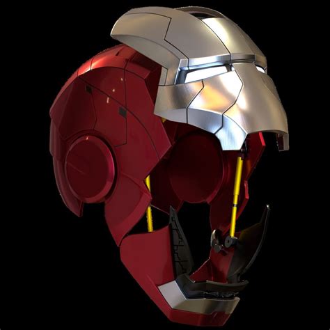 Iron Man Mk5 Helmet 3d Printable Model With Interior Details Etsy